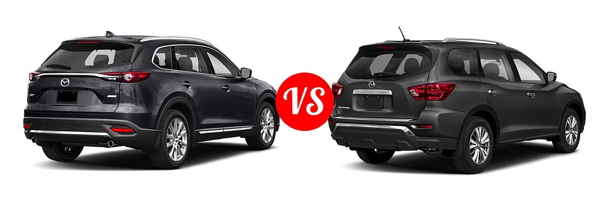 2020 Mazda CX-9 SUV Grand Touring vs. 2020 Nissan Pathfinder SUV S - Rear Right Comparison