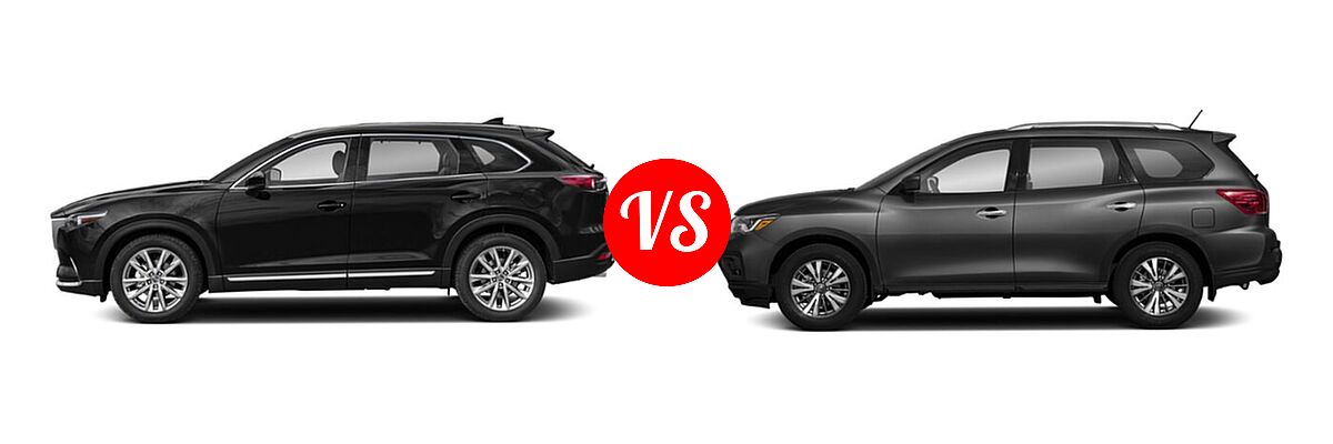 2020 Mazda CX-9 SUV Touring vs. 2020 Nissan Pathfinder SUV S - Side Comparison