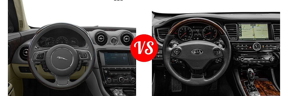 2016 Jaguar XJ Sedan XJL Portfolio / XJL Supercharged vs. 2016 Kia K900 Sedan Luxury - Dashboard Comparison