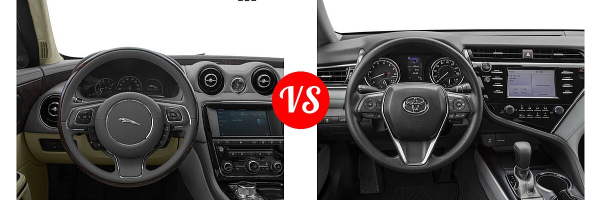 2016 Jaguar XJ Sedan XJL Portfolio / XJL Supercharged vs. 2018 Toyota Camry Sedan LE / XLE - Dashboard Comparison
