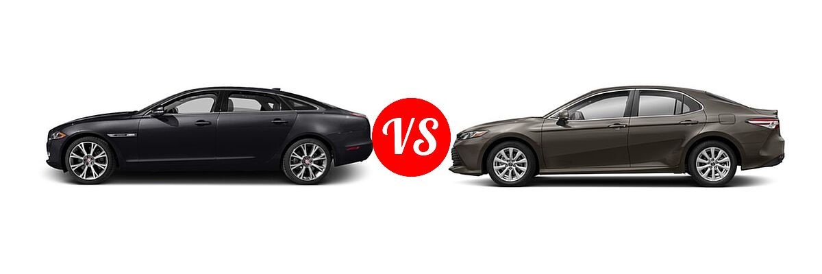 2016 Jaguar XJ Sedan XJL Portfolio / XJL Supercharged vs. 2018 Toyota Camry Sedan LE / XLE - Side Comparison