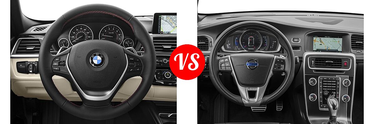 2017 BMW 3 Series Wagon 330i xDrive vs. 2017 Volvo V60 Wagon Dynamic / R-Design Platinum - Dashboard Comparison