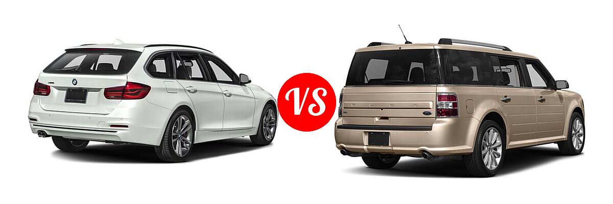 2017 BMW 3 Series Wagon 330i xDrive vs. 2017 Ford Flex Wagon Limited / SE / SEL - Rear Right Comparison