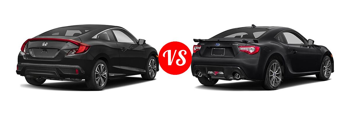 2018 Honda Civic Coupe EX-T vs. 2018 Subaru BRZ Coupe Limited / Premium - Rear Right Comparison