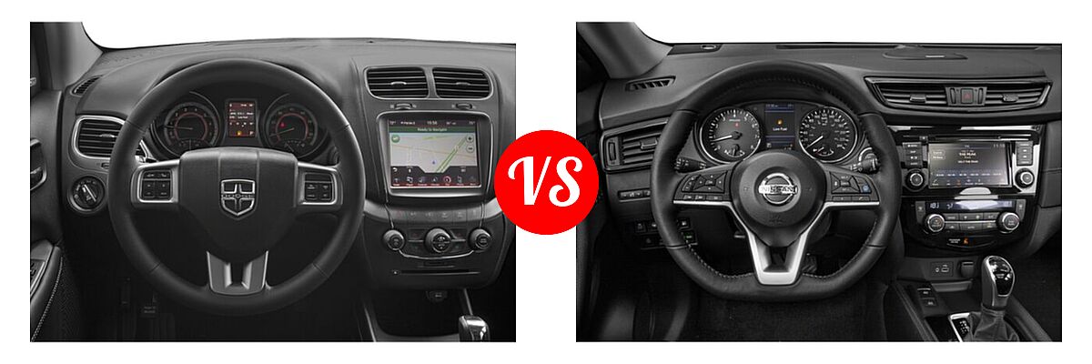 2020 Dodge Journey SUV Crossroad vs. 2020 Nissan Rogue SUV SL - Dashboard Comparison