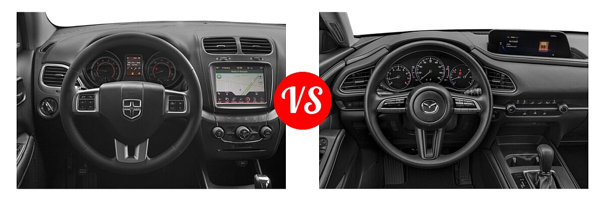 2020 Dodge Journey SUV Crossroad vs. 2020 Mazda CX-30 SUV FWD - Dashboard Comparison