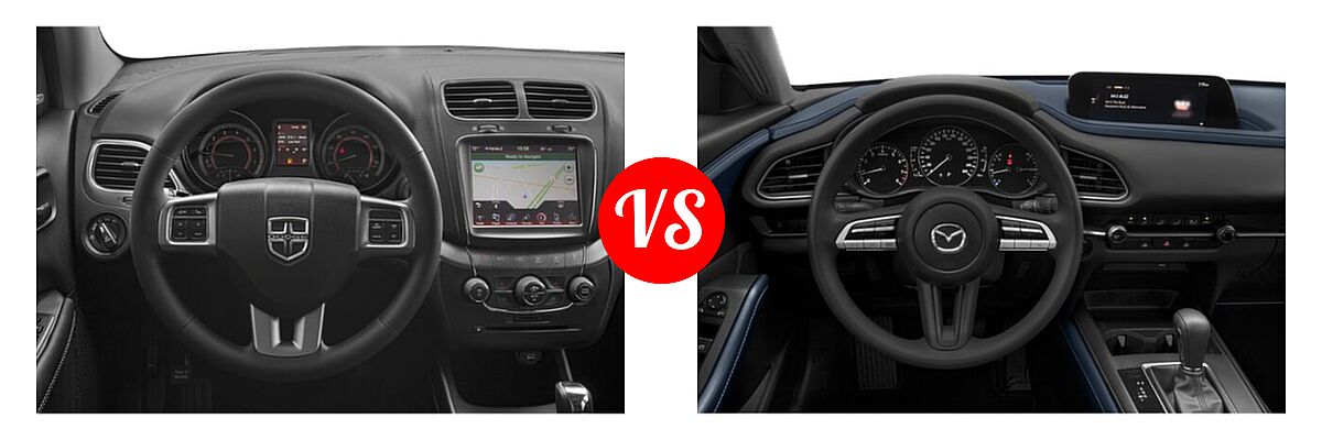 2020 Dodge Journey SUV Crossroad vs. 2020 Mazda CX-30 SUV AWD - Dashboard Comparison