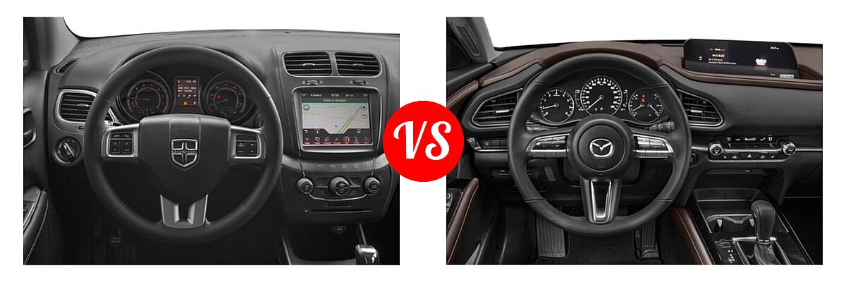 2020 Dodge Journey SUV Crossroad vs. 2020 Mazda CX-30 SUV Premium Package - Dashboard Comparison