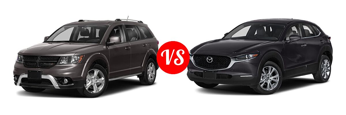 2020 Dodge Journey SUV Crossroad vs. 2020 Mazda CX-30 SUV Preferred Package - Front Left Comparison