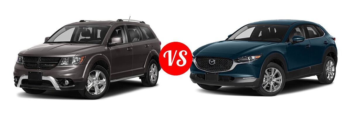 2020 Dodge Journey SUV Crossroad vs. 2020 Mazda CX-30 SUV Select Package - Front Left Comparison