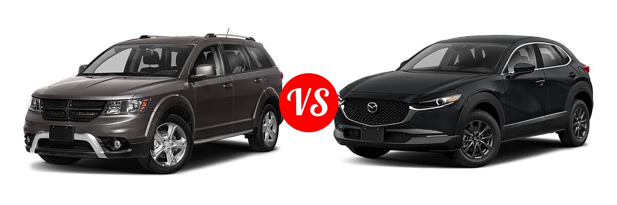 2020 Dodge Journey SUV Crossroad vs. 2020 Mazda CX-30 SUV AWD - Front Left Comparison