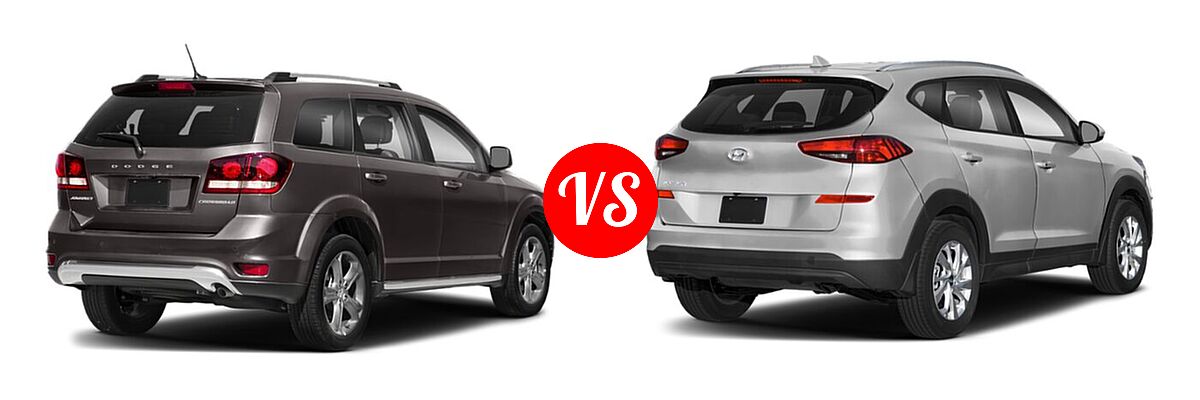 2020 Dodge Journey SUV Crossroad vs. 2020 Hyundai Tucson SUV SE / Value - Rear Right Comparison