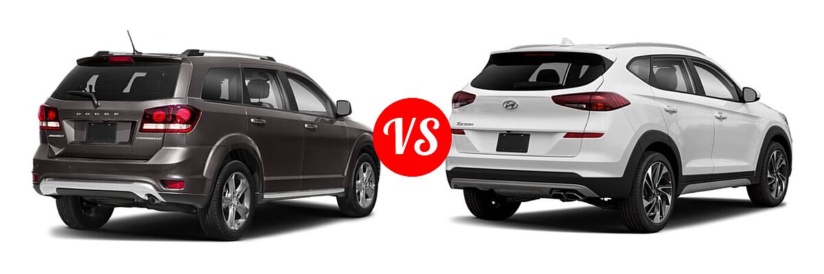 2020 Dodge Journey SUV Crossroad vs. 2020 Hyundai Tucson SUV Sport - Rear Right Comparison