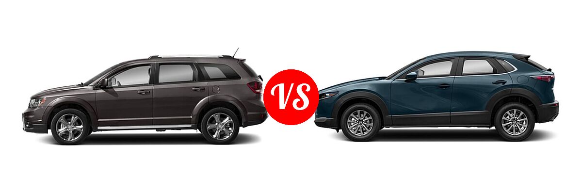 2020 Dodge Journey SUV Crossroad vs. 2020 Mazda CX-30 SUV FWD - Side Comparison