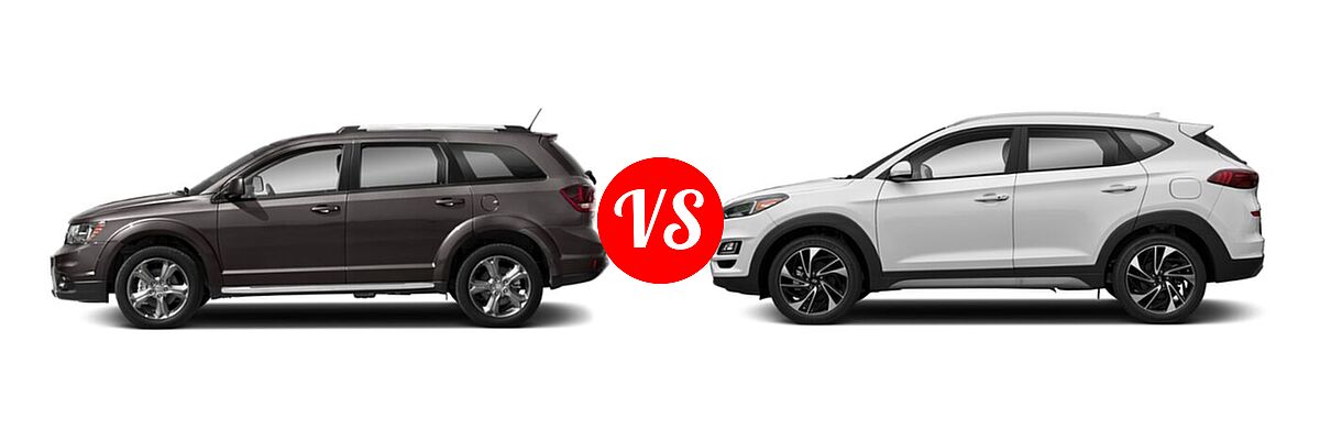 2020 Dodge Journey SUV Crossroad vs. 2020 Hyundai Tucson SUV Sport - Side Comparison