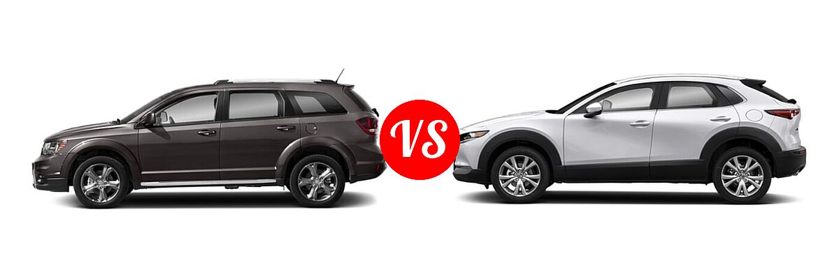 2020 Dodge Journey SUV Crossroad vs. 2020 Mazda CX-30 SUV Select Package - Side Comparison