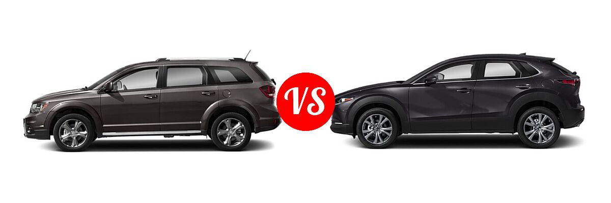 2020 Dodge Journey SUV Crossroad vs. 2020 Mazda CX-30 SUV Preferred Package - Side Comparison