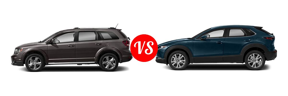 2020 Dodge Journey SUV Crossroad vs. 2020 Mazda CX-30 SUV Select Package - Side Comparison