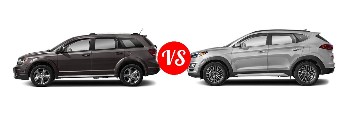 2020 Dodge Journey SUV Crossroad vs. 2020 Hyundai Tucson SUV Ultimate - Side Comparison
