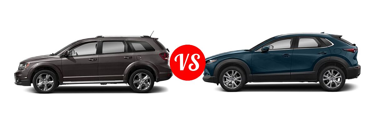 2020 Dodge Journey SUV Crossroad vs. 2020 Mazda CX-30 SUV Premium Package - Side Comparison