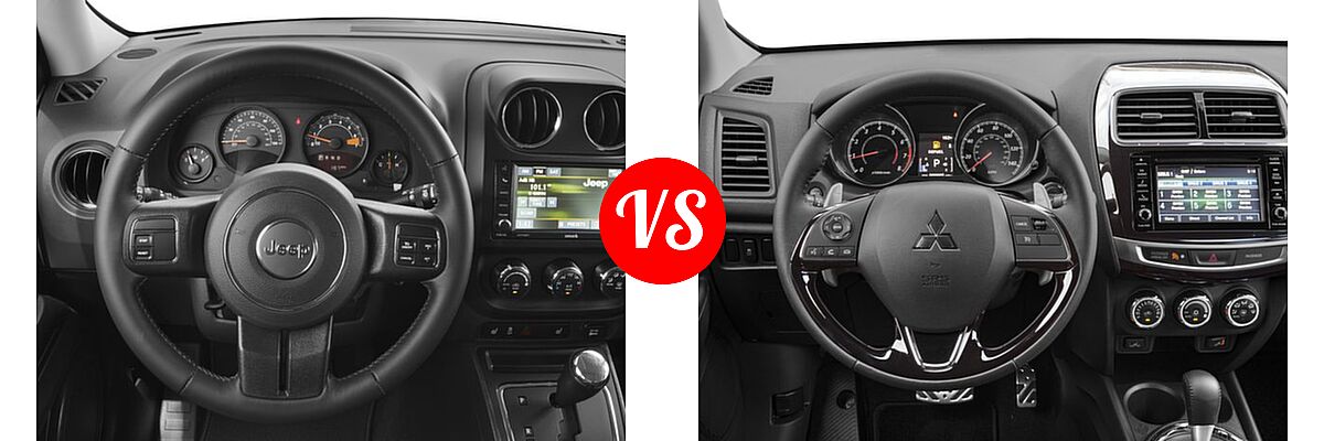 2017 Jeep Patriot SUV High Altitude / Latitude vs. 2017 Mitsubishi Outlander Sport SUV SEL 2.4 - Dashboard Comparison