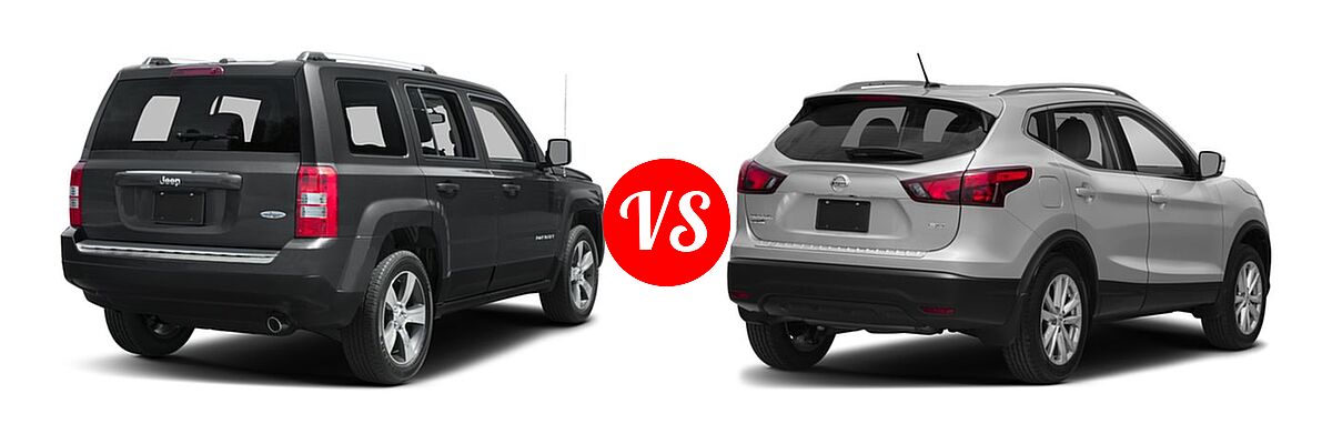 2017 Jeep Patriot SUV High Altitude / Latitude vs. 2017 Nissan Rogue Sport SUV S / SV - Rear Right Comparison