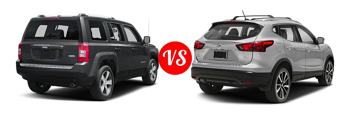 2017 Jeep Patriot SUV High Altitude / Latitude vs. 2017 Nissan Rogue Sport SUV SL - Rear Right Comparison