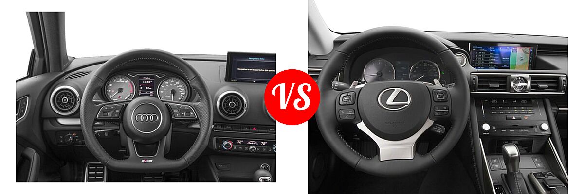 2020 Audi S3 Sedan S line Premium / S line Premium Plus vs. 2018 Lexus IS 350 Sedan IS 350 - Dashboard Comparison