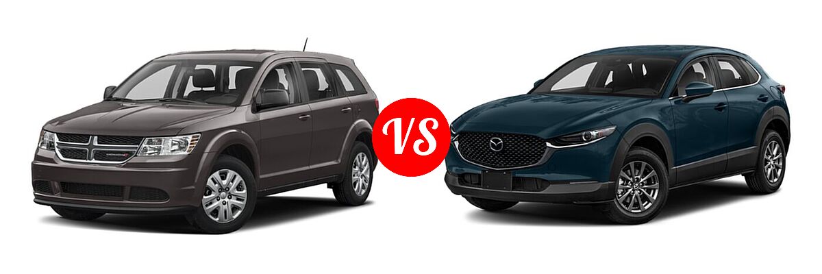 2020 Dodge Journey SUV SE Value vs. 2020 Mazda CX-30 SUV FWD - Front Left Comparison