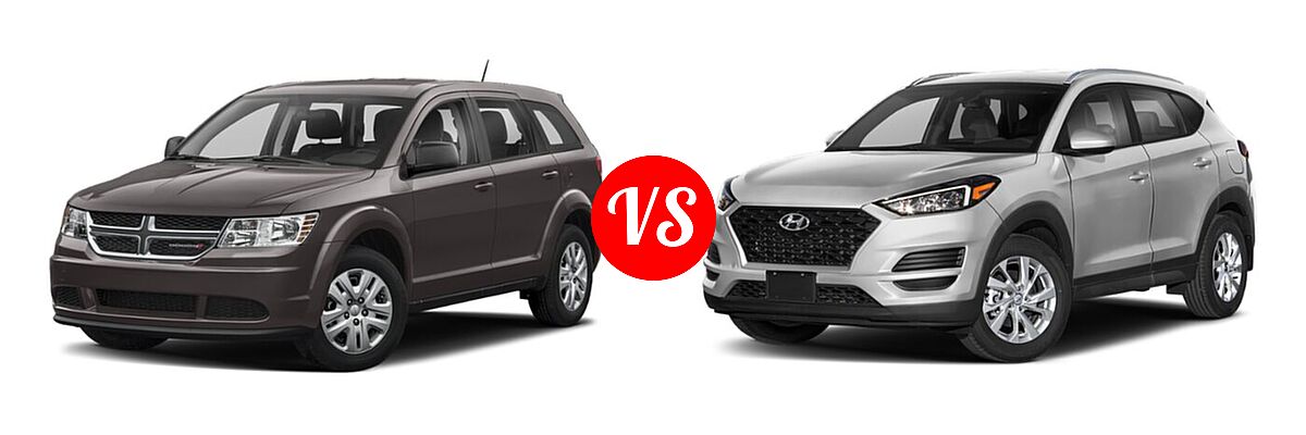 2020 Dodge Journey SUV SE Value vs. 2020 Hyundai Tucson SUV SE / Value - Front Left Comparison