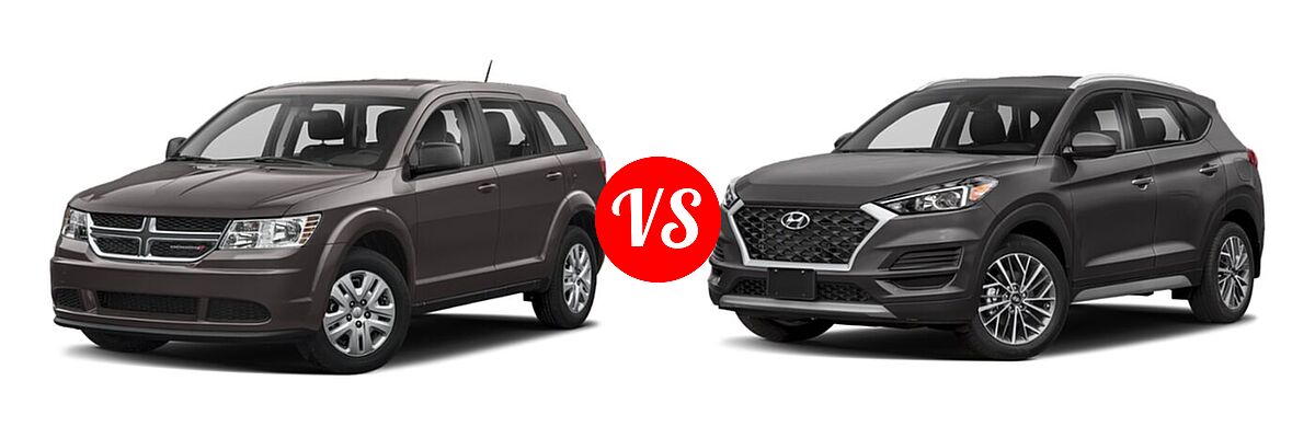 2020 Dodge Journey SUV SE Value vs. 2020 Hyundai Tucson SUV SEL - Front Left Comparison