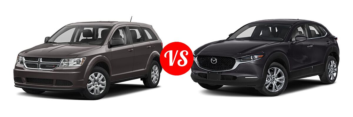 2020 Dodge Journey SUV SE Value vs. 2020 Mazda CX-30 SUV Preferred Package - Front Left Comparison