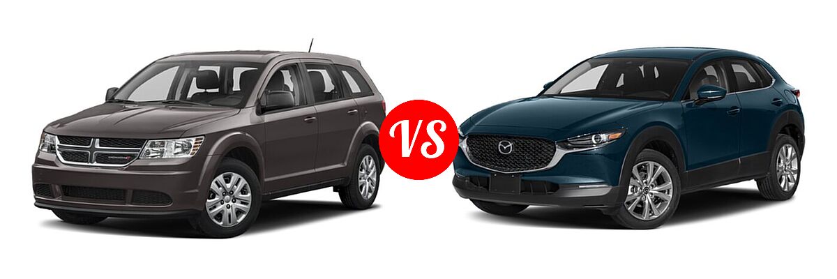 2020 Dodge Journey SUV SE Value vs. 2020 Mazda CX-30 SUV Select Package - Front Left Comparison