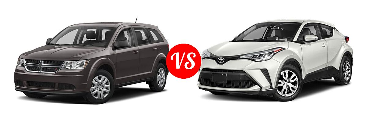 2020 Dodge Journey SUV SE Value vs. 2020 Toyota C-HR SUV LE / XLE - Front Left Comparison