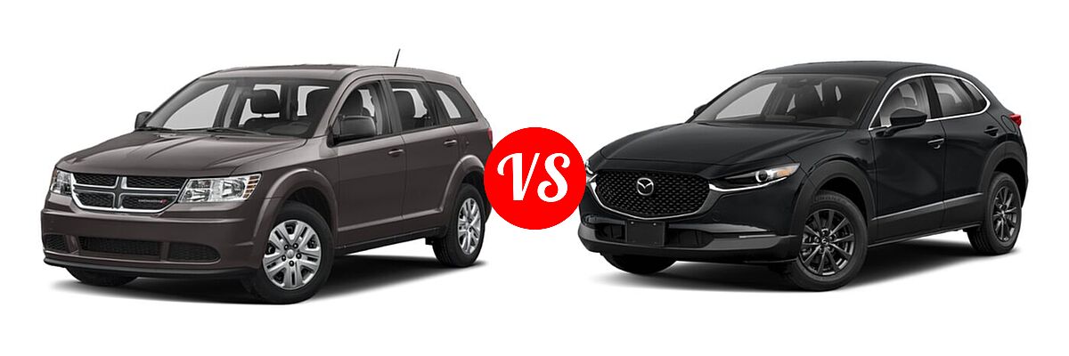 2020 Dodge Journey SUV SE Value vs. 2020 Mazda CX-30 SUV AWD - Front Left Comparison