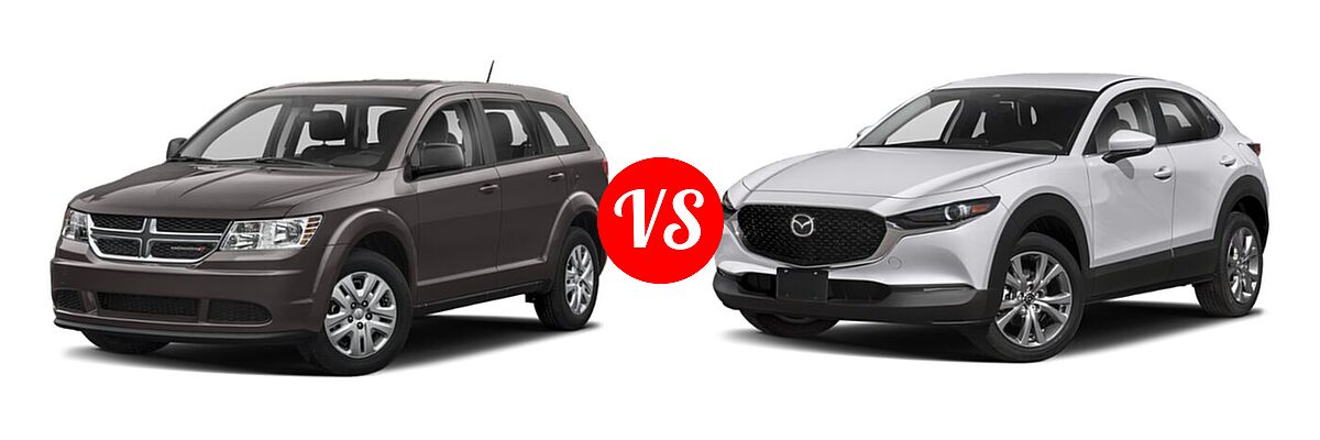 2020 Dodge Journey SUV SE Value vs. 2020 Mazda CX-30 SUV Preferred Package - Front Left Comparison