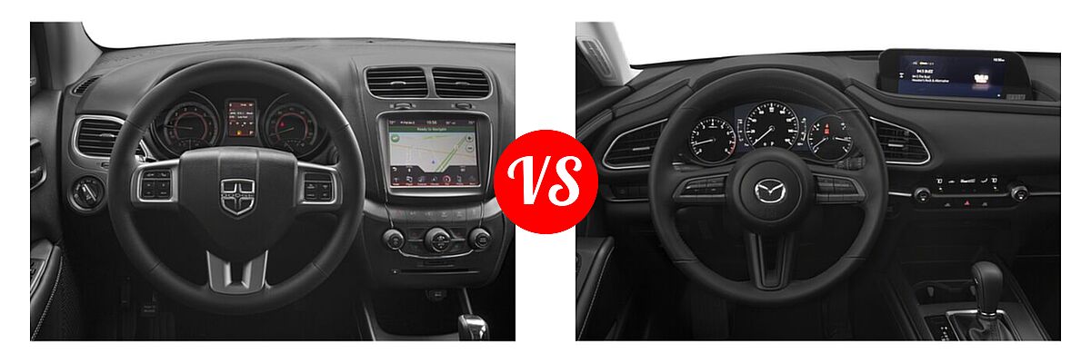 2020 Dodge Journey SUV SE Value vs. 2020 Mazda CX-30 SUV Select Package - Dashboard Comparison