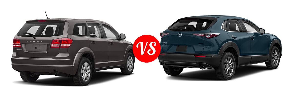 2020 Dodge Journey SUV SE Value vs. 2020 Mazda CX-30 SUV FWD - Rear Right Comparison