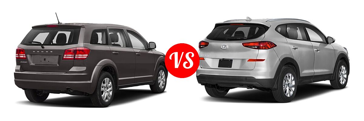 2020 Dodge Journey SUV SE Value vs. 2020 Hyundai Tucson SUV SE / Value - Rear Right Comparison