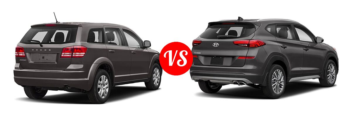 2020 Dodge Journey SUV SE Value vs. 2020 Hyundai Tucson SUV SEL - Rear Right Comparison