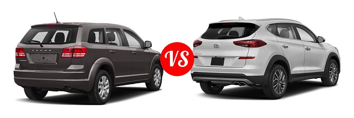 2020 Dodge Journey SUV SE Value vs. 2020 Hyundai Tucson SUV Limited - Rear Right Comparison