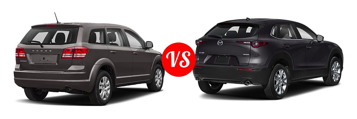 2020 Dodge Journey SUV SE Value vs. 2020 Mazda CX-30 SUV Preferred Package - Rear Right Comparison