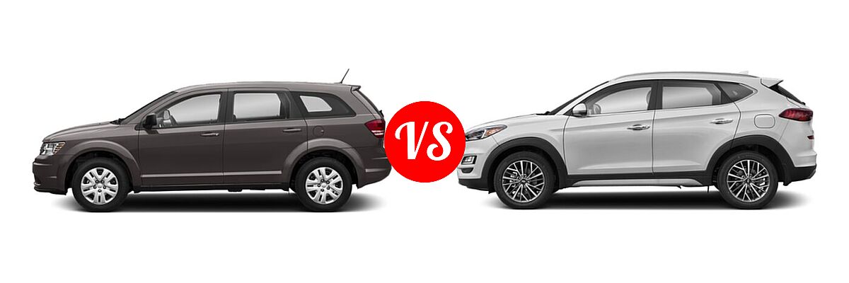 2020 Dodge Journey SUV SE Value vs. 2020 Hyundai Tucson SUV Limited - Side Comparison