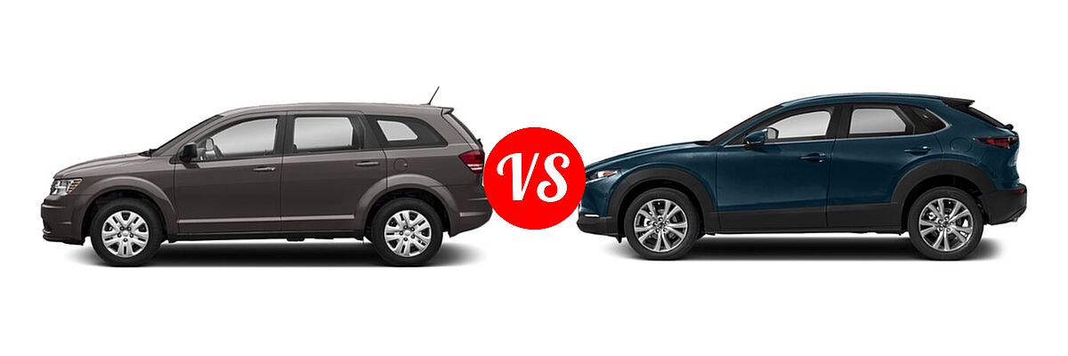2020 Dodge Journey SUV SE Value vs. 2020 Mazda CX-30 SUV Select Package - Side Comparison