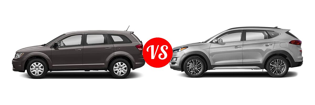 2020 Dodge Journey SUV SE Value vs. 2020 Hyundai Tucson SUV Ultimate - Side Comparison