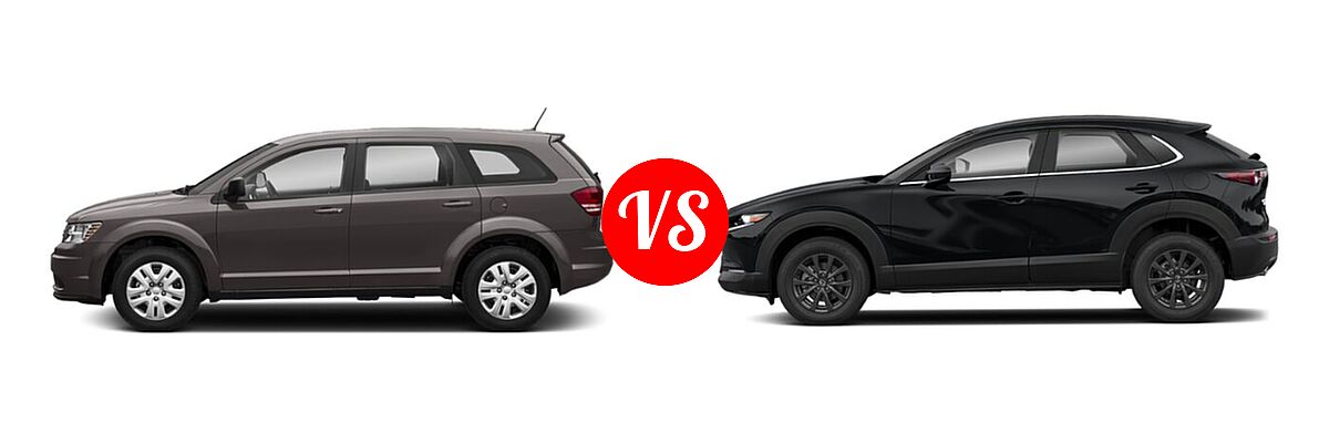 2020 Dodge Journey SUV SE Value vs. 2020 Mazda CX-30 SUV AWD - Side Comparison