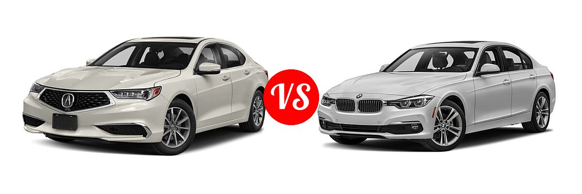 2020 Acura TLX Sedan w/Technology Pkg vs. 2018 BMW 3 Series Sedan Diesel 328d / 328d xDrive - Front Left Comparison