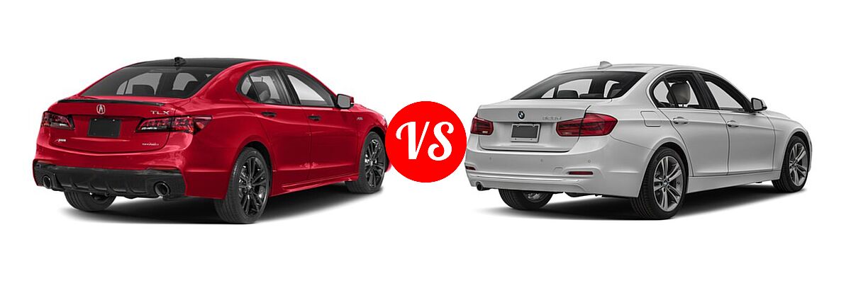 2020 Acura TLX Sedan PMC Edition vs. 2018 BMW 3 Series Sedan Diesel 328d / 328d xDrive - Rear Right Comparison