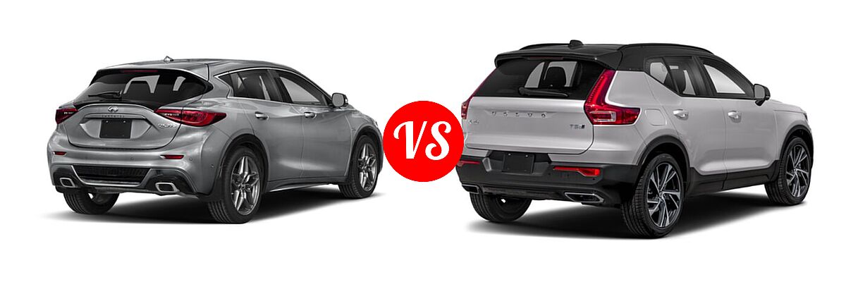 2019 Infiniti QX30 SUV SPORT vs. 2019 Volvo XC40 SUV R-Design - Rear Right Comparison