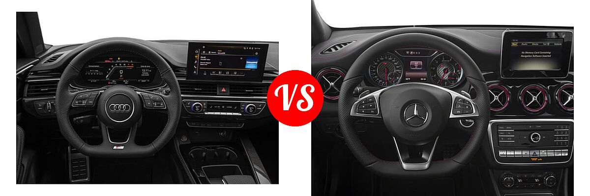 2020 Audi S4 Sedan Premium / Premium Plus / Prestige vs. 2018 Mercedes-Benz CLA-Class AMG CLA 45 Sedan AMG CLA 45 - Dashboard Comparison